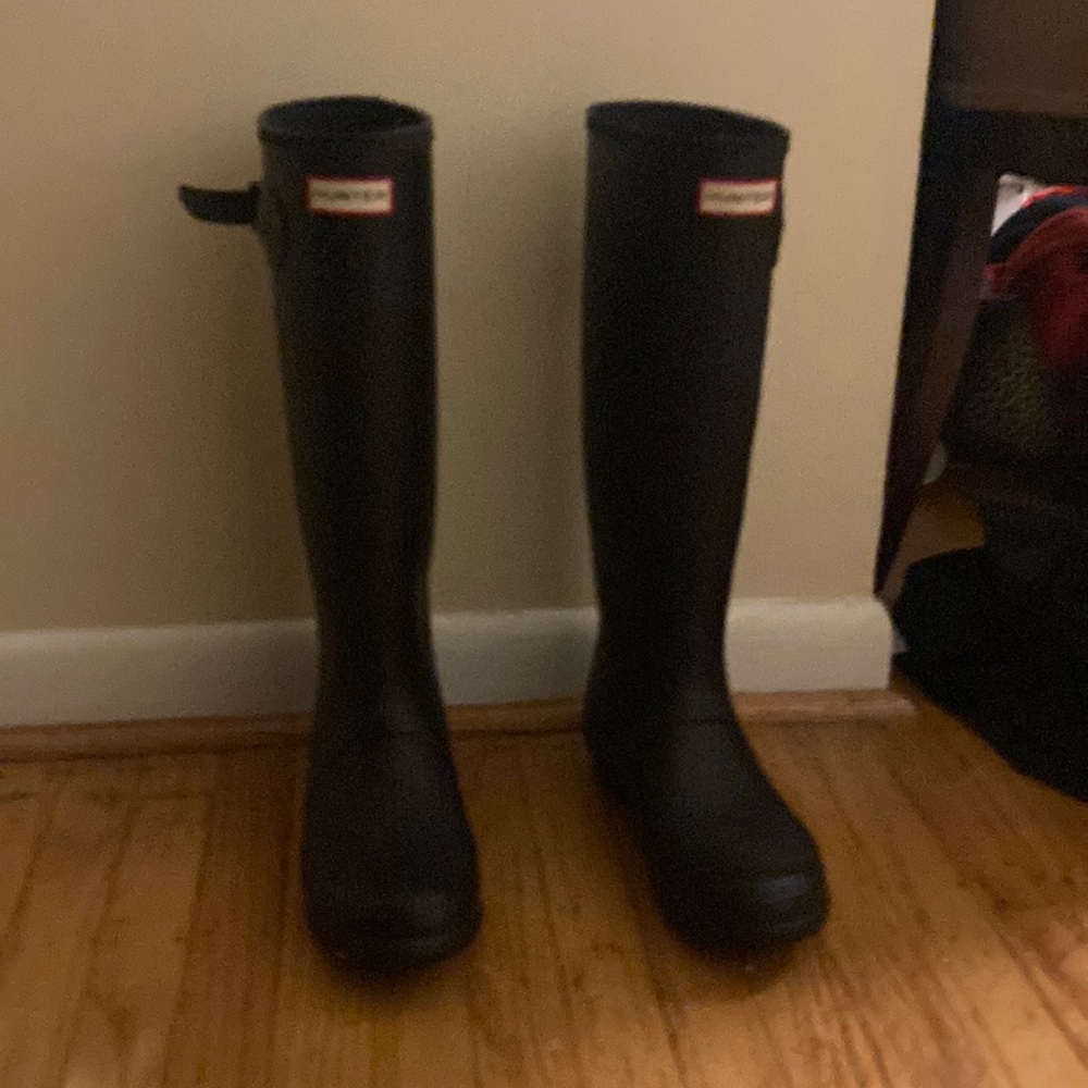 Sz 10 black Hunter Boots